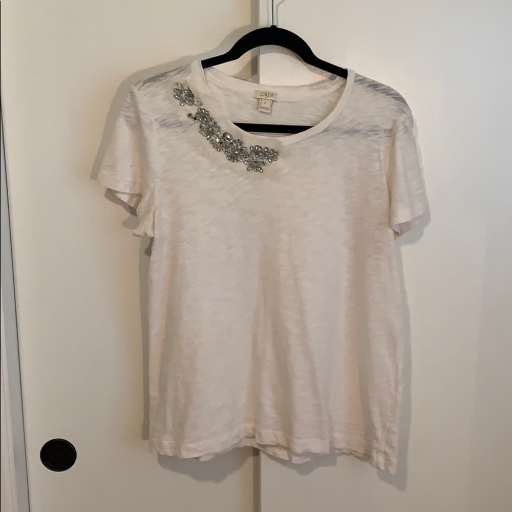 J. Crew Jeweled Tshirt